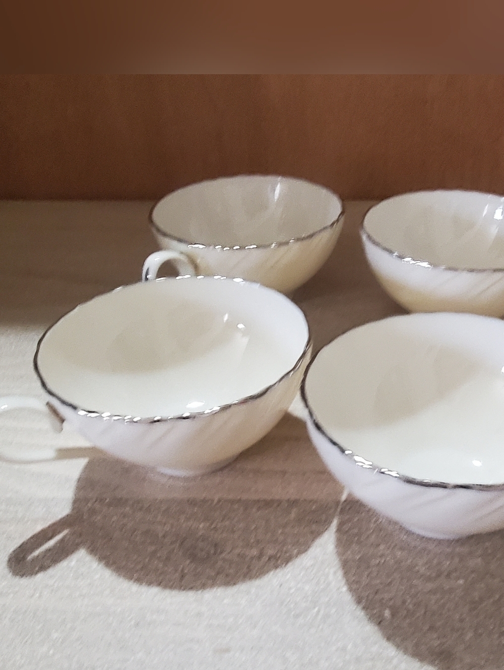 LENOX WESTHERLY IVORY VINTAGE. DISCONTINUED. Set Of 4 Tea Cups